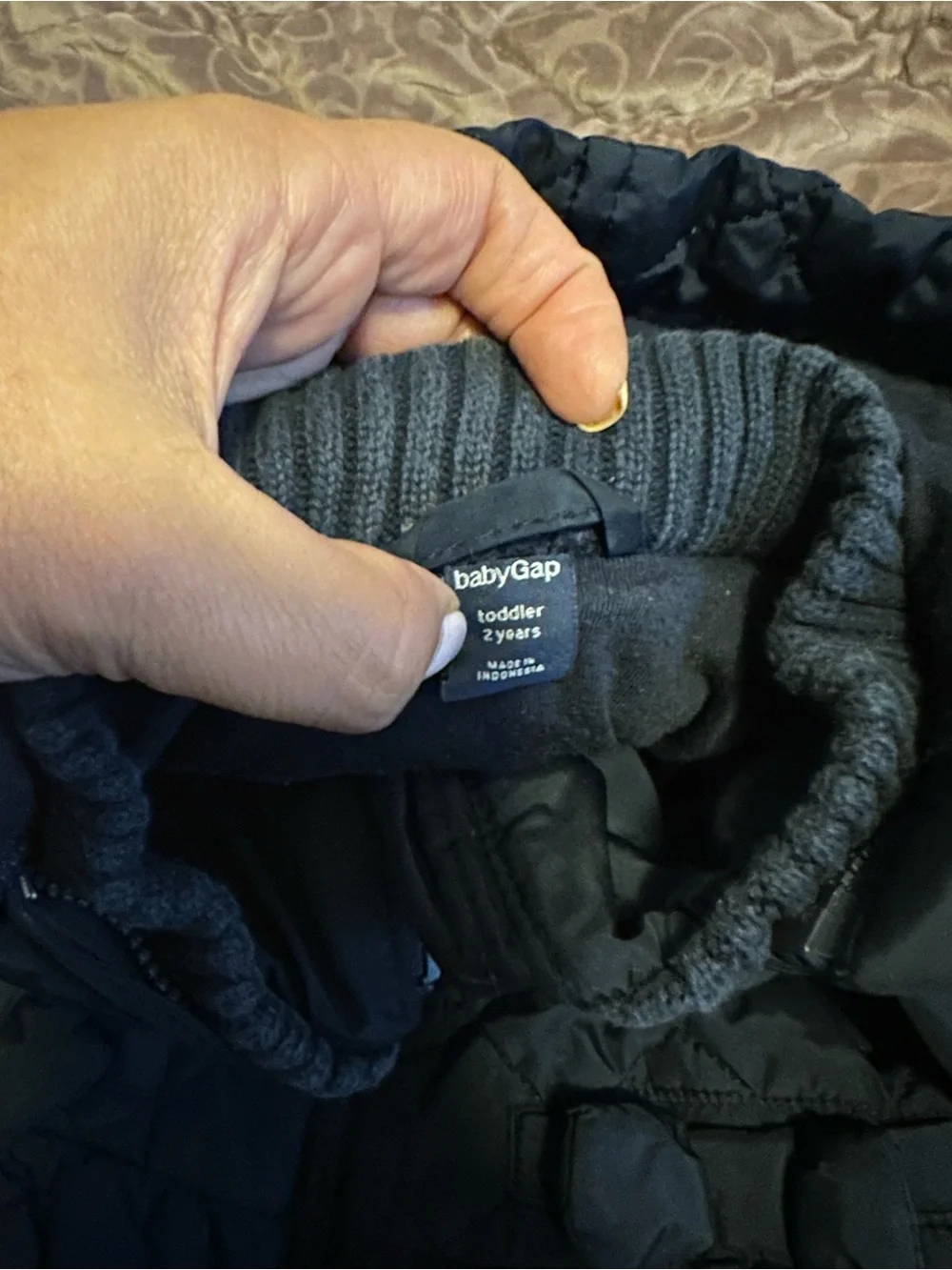 Baby GAP Navy Blue Quilted Hooded Puffer Jacket- Size 2T